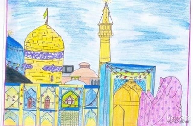 نقاشی امام رضا و آهو