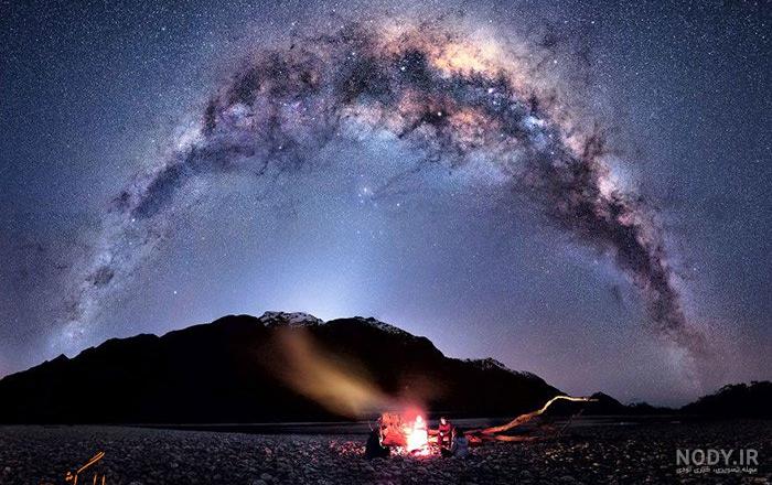والپیپر نقاشی شب پر ستاره والپیپر نقاشی شب پر ستاره