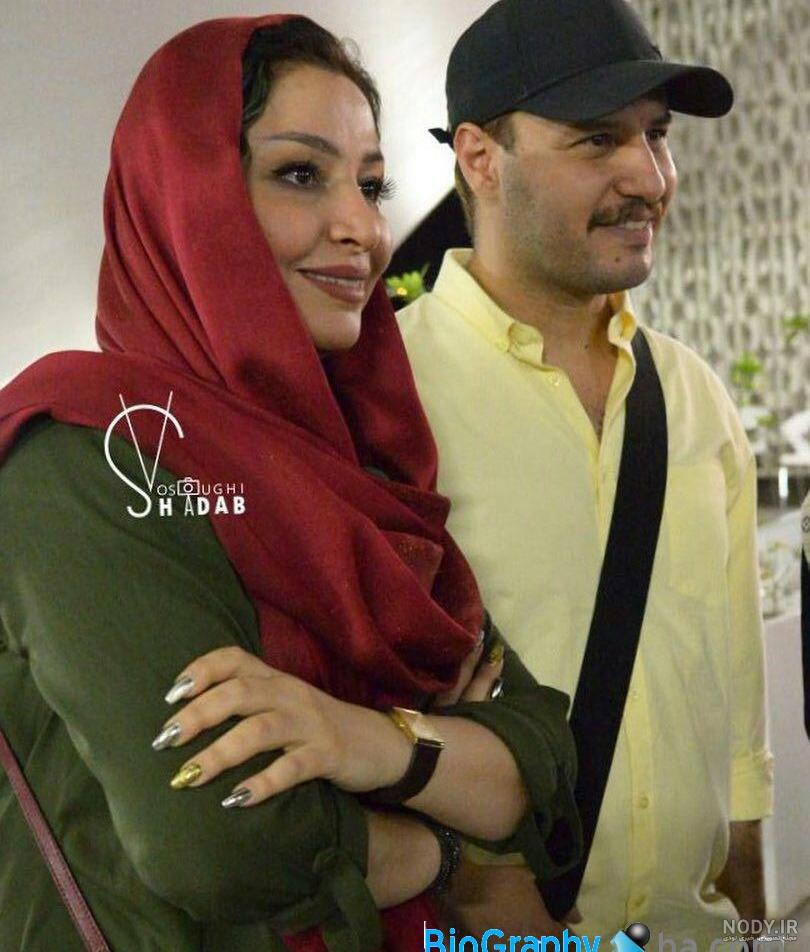 جواد عزتی و همسرش و بچه اش