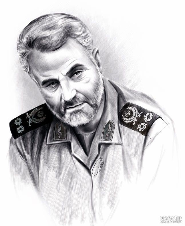 عکس حاج قاسم سلیمانی برای طراحی