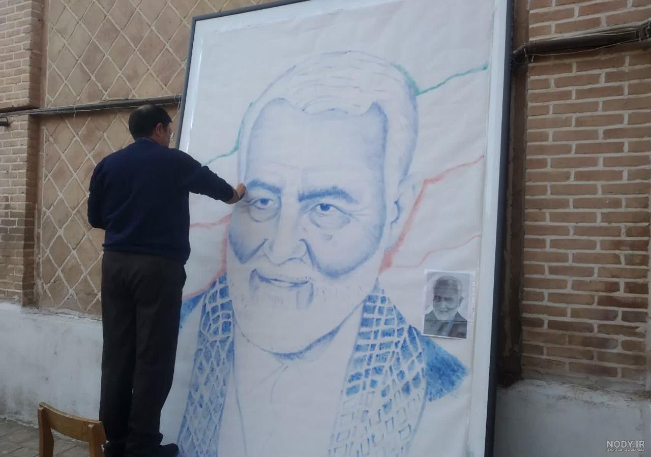 نقاشی دست حاج قاسم سلیمانی