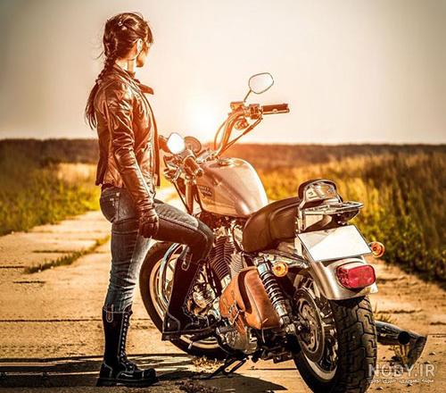  عکس جنگی دختر موتورسوار