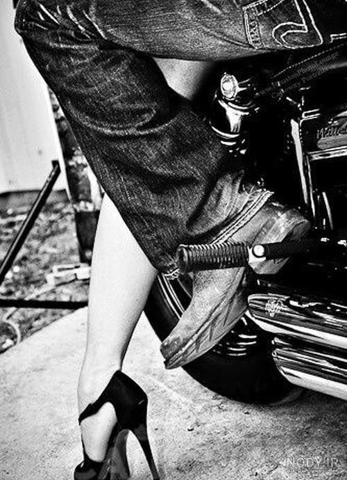  عکس جنگی دختر موتورسوار