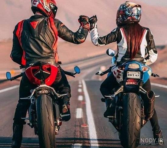  عکس جنگی دختر موتورسوار