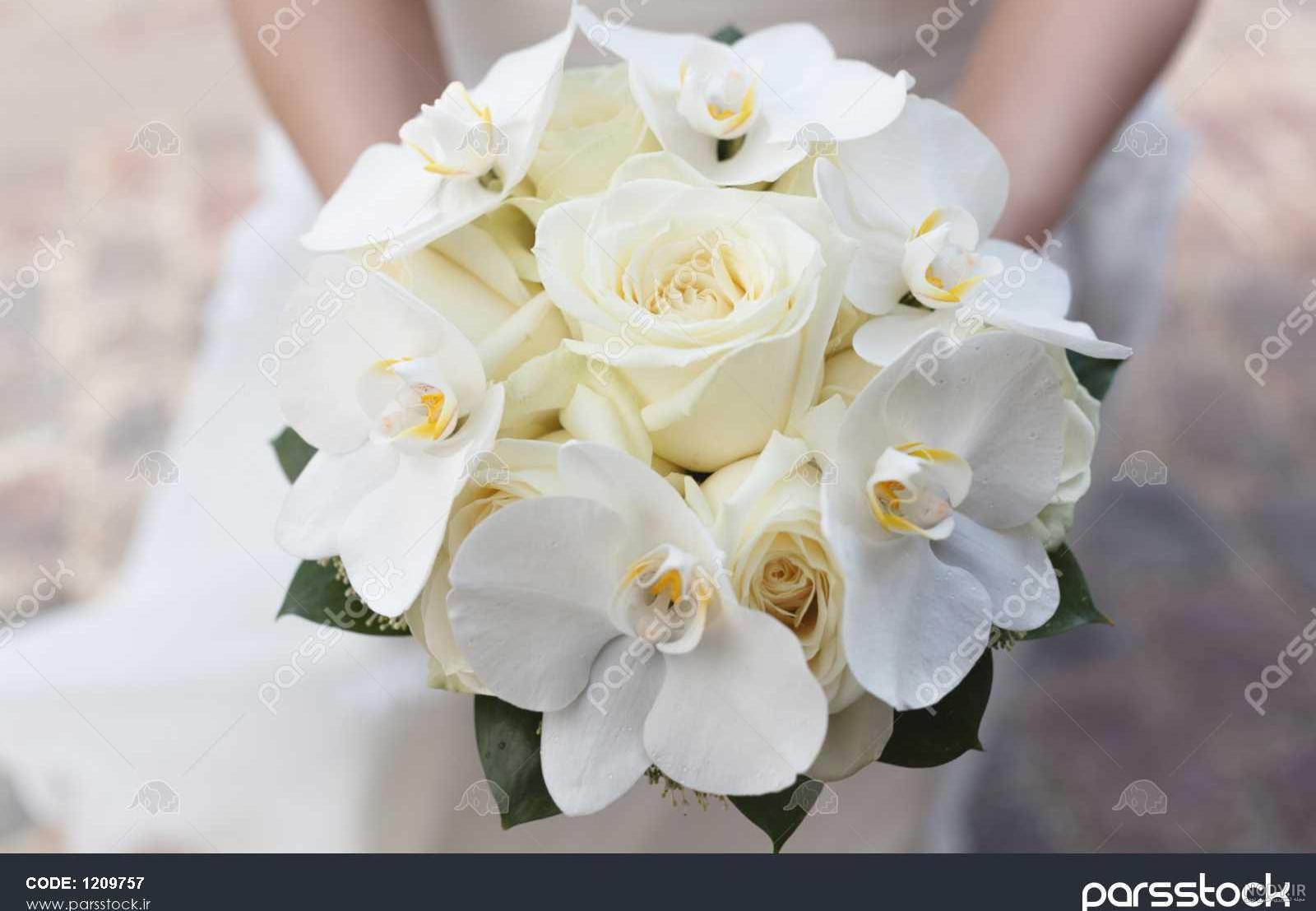دسته گل ارکیده سفید دسته گل ارکیده سفید