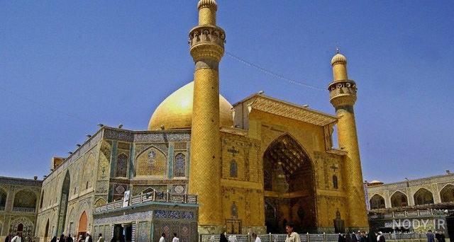 عکس حرم امام رضا با کبوتر
