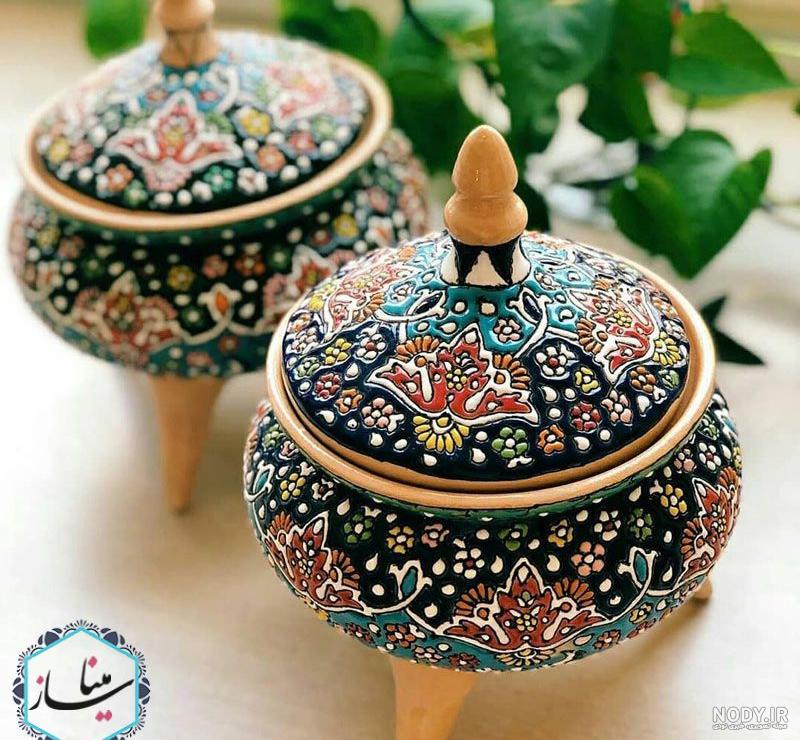عکس مینا کاری روی سفال