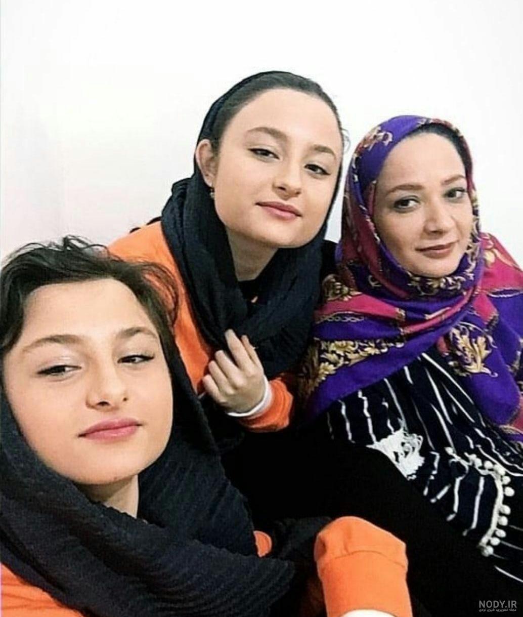 عکس بهرام افشاری و همسرش و فرزندش