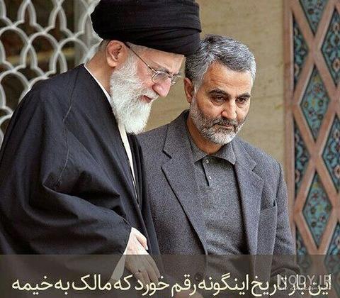 عکس سردار سلیمانی با رهبر برای پروفایل غمگین عکس سردار سلیمانی با رهبر برای پروفایل غمگین