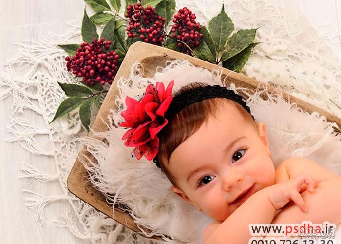 نصب فتوشاپ عکس نوزاد