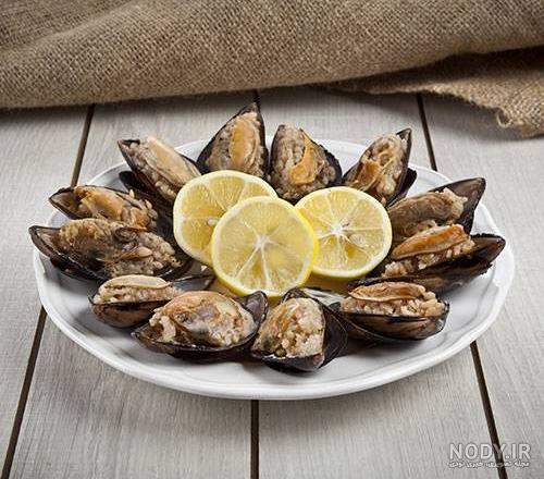 عکس غذای صدف پلو