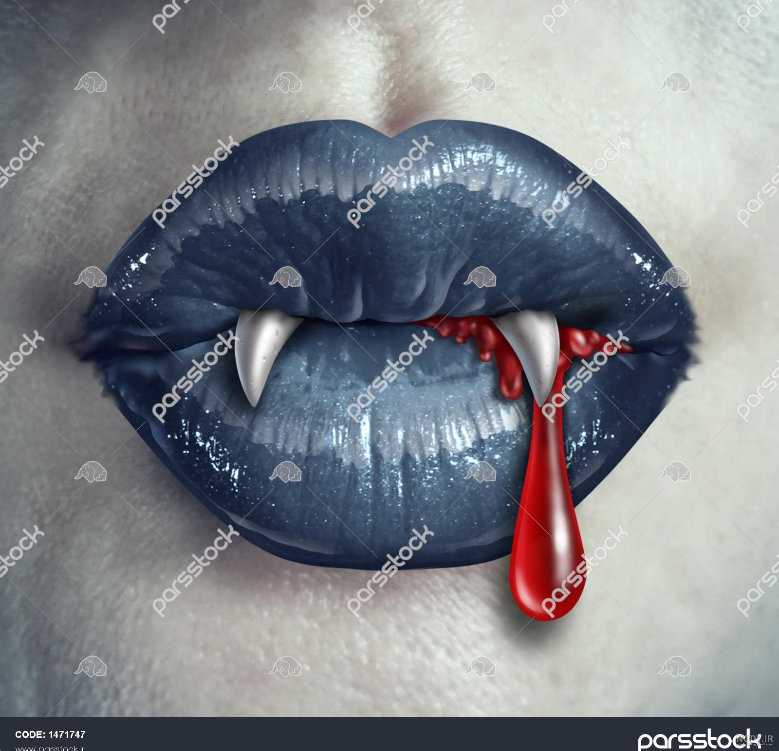عکس لب خونی