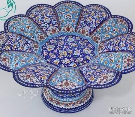 طرح میناکاری روی بشقاب طرح میناکاری روی بشقاب