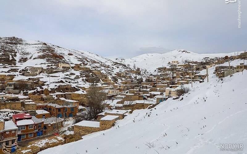 عکس روستا برف