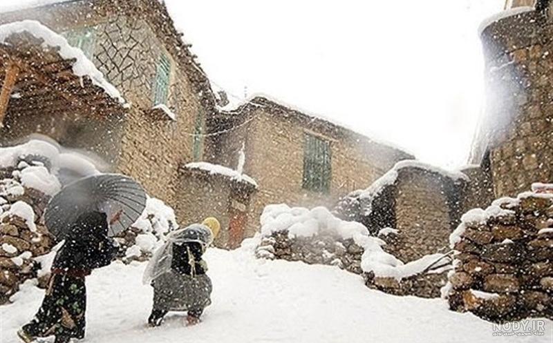 عکس روستای برف