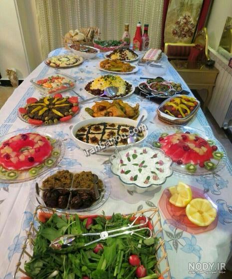 عکس سفره غذا شیک