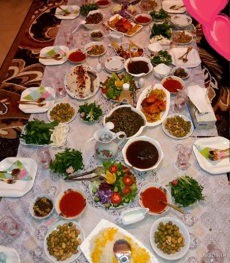 عکس سفره غذا کباب