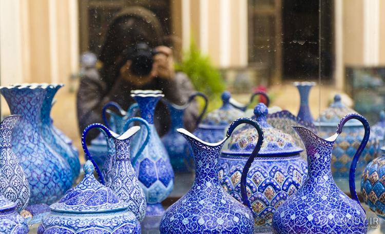 مینا کاری روی سفال همدان مینا کاری روی سفال همدان