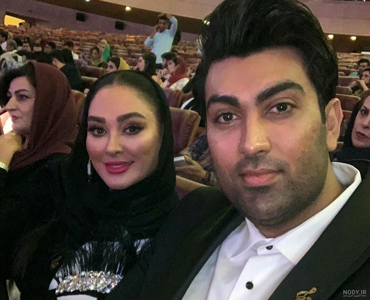 عکس الهام حمیدی و همسرش در برنامه ستاره ها