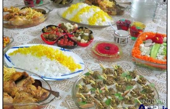 تزیین سفره مهمانی ساده تزیین سفره مهمانی ساده