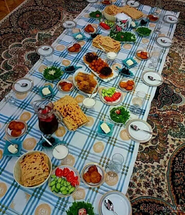 عکس سفره غذا در طبیعت عکس سفره غذا در طبیعت