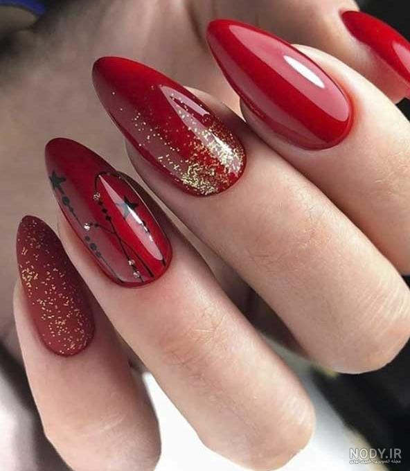 عکس کاشت ناخن رنگ زرشکی عکس کاشت ناخن رنگ زرشکی