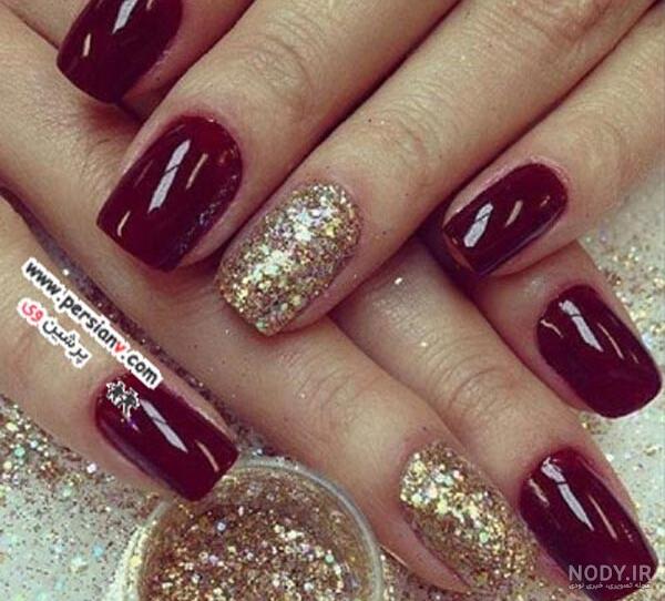 لاک زرشکی اینه ای لاک زرشکی اینه ای