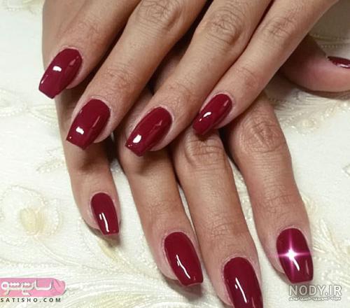 لاک زرشکی مات لاک زرشکی مات