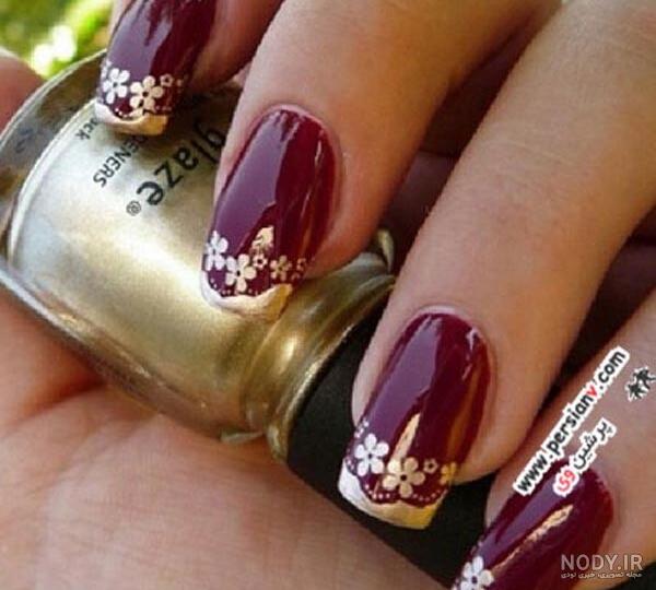 لاک زرشکی و مشکی لاک زرشکی و مشکی