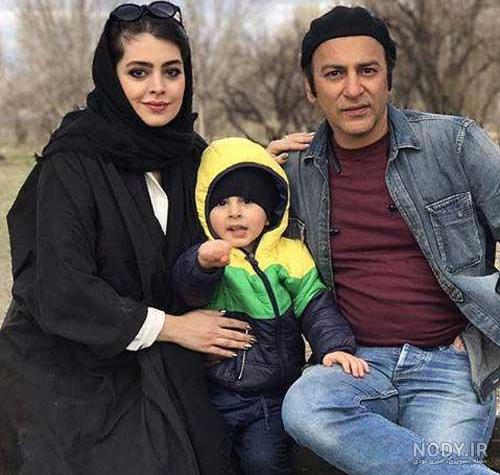 عکس حمیدرضا آذرنگ با خانواده