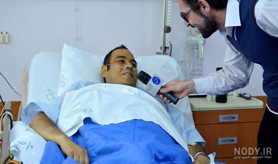 عکس رضا داودنژاد در بیمارستان