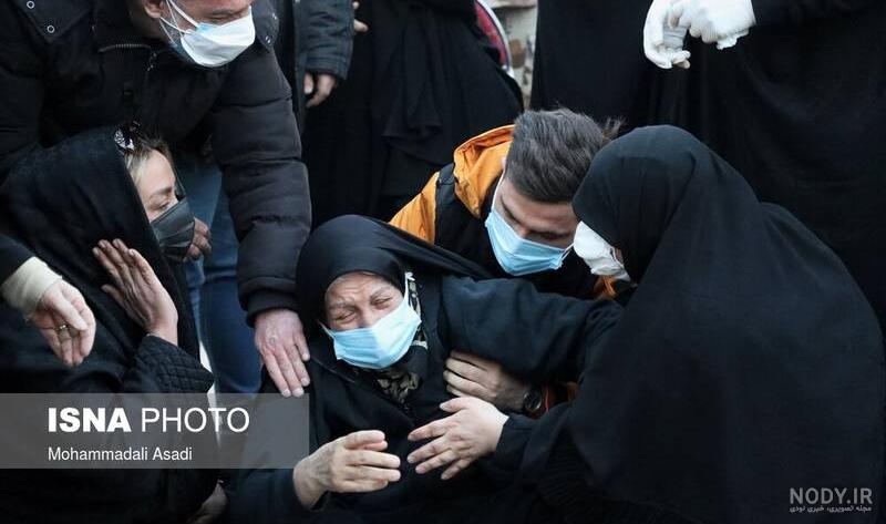 مادر علی انصاریان در تشییع جنازه
