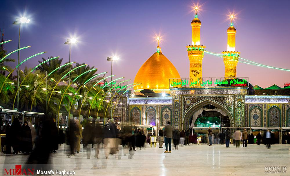 عکس حرم امام حسین شب جمعه