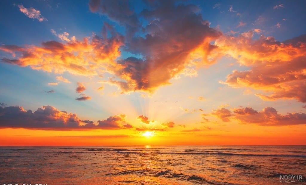 عکس غروب دریا غمگین عکس غروب دریا غمگین