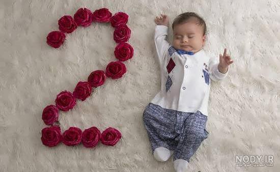 عکس ماهگرد نوزاد با پوشک عکس ماهگرد نوزاد با پوشک