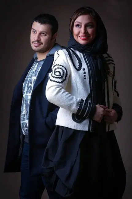 عکس جواد عزتی و همسرش و فرزندش