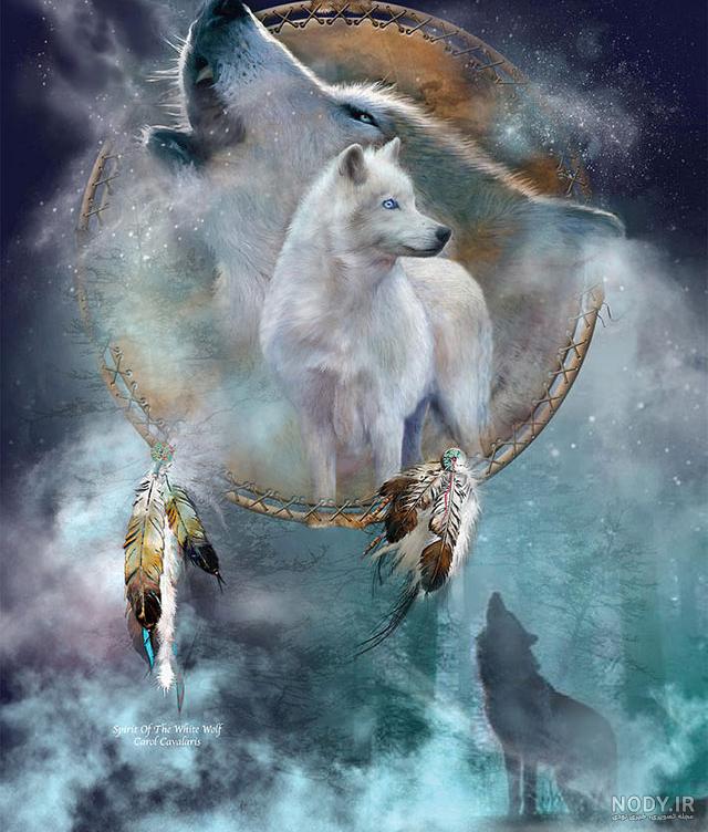 آموزش نقاشی سه بعدی گرگ
