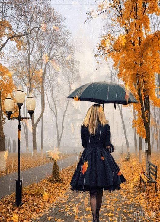 عکس تصویر زمینه پاییزی دخترانه