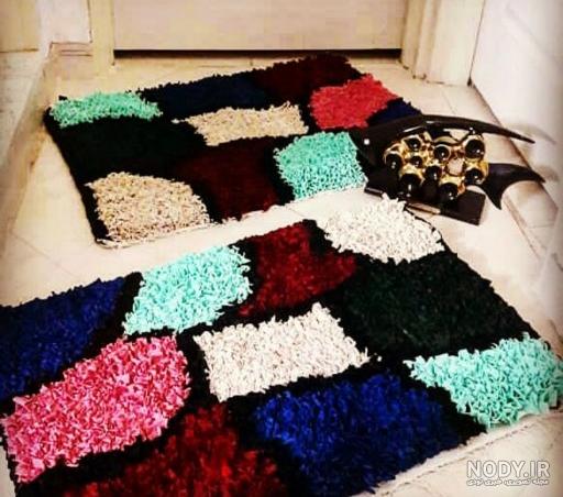 عکس طرح فرشینه با کاموا