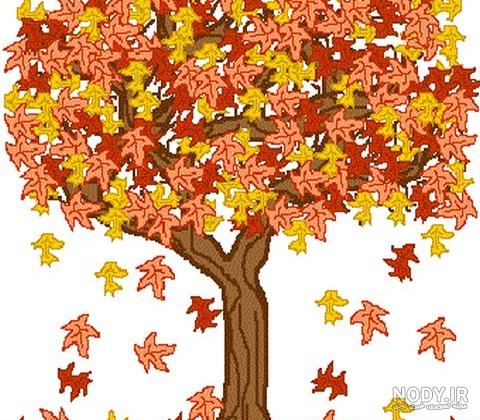 نقاشی برگ پاییزی