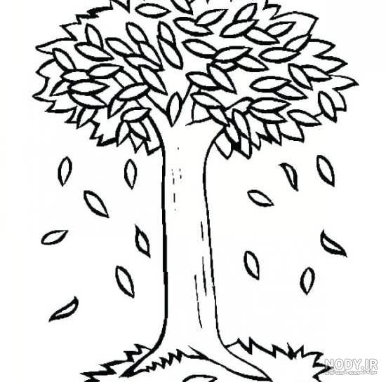 نقاشی برگ پاییزی ساده