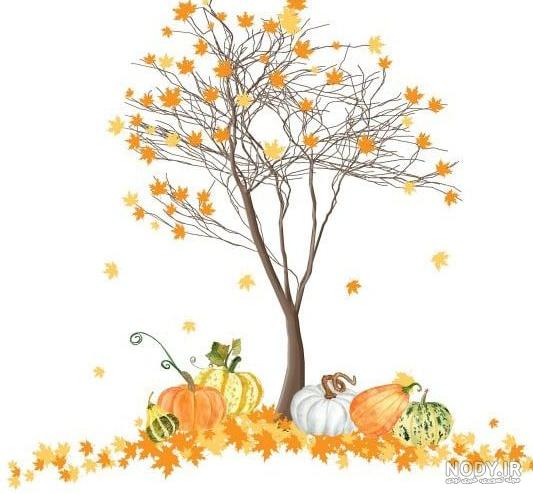 نقاشی برگ پاییزی ساده