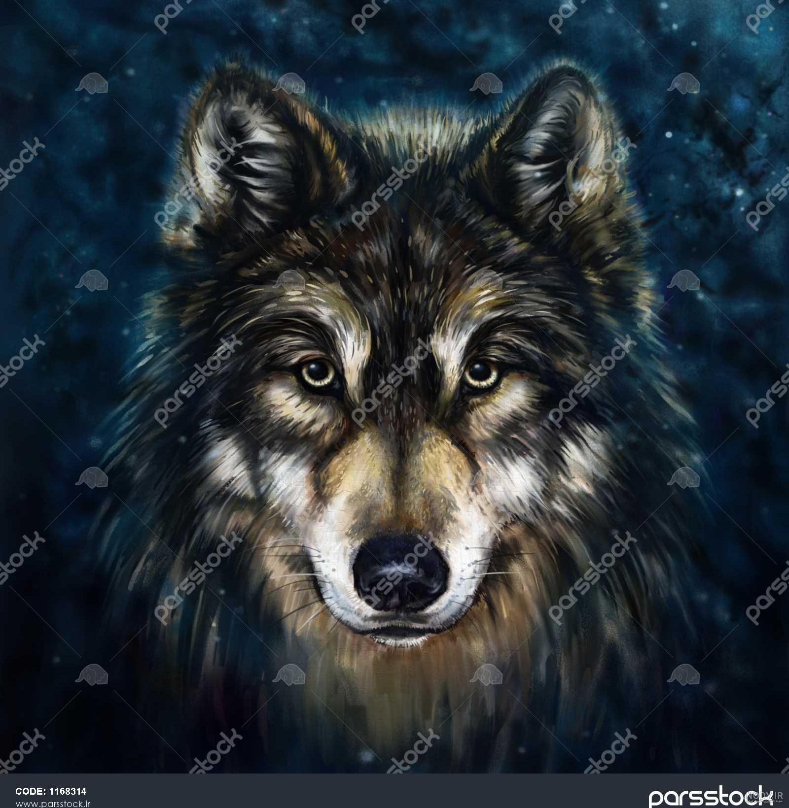 نقاشی گرگ فانتزی