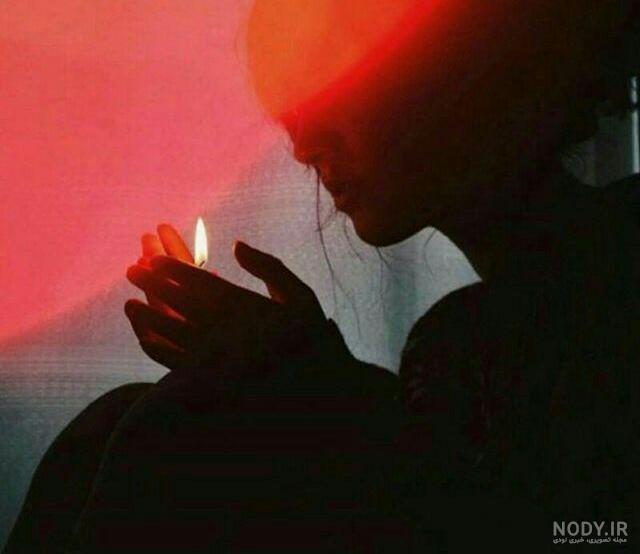 عکس دختر تنها در غروب پاییز عکس دختر تنها در غروب پاییز