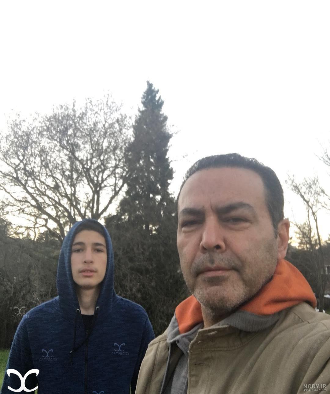 عکس همسر و فرزند فریبرز عرب نیا