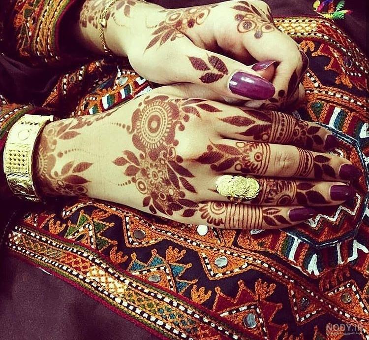 تزیین لباس عروس بلوچی تزیین لباس عروس بلوچی