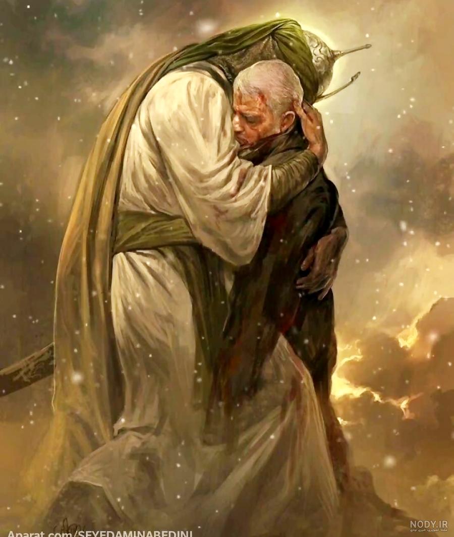 عکس سردار سلیمانی با حرم امام حسین