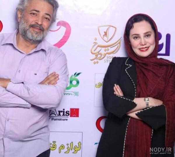 همسر شهاب حسینی با لباس کوتاه
