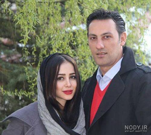 الناز حبیبی و همسرش و دخترش
