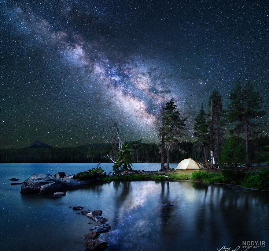 عکس زیبا از شب پر ستاره